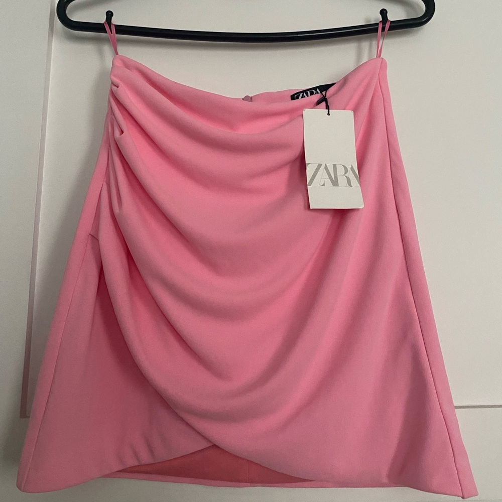 Zara Asymmetrical Skirt in Vibrant Pink